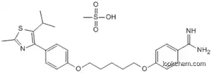 Molecular Structure of 873222-96-9 (Benzenecarboximidamide,4-[[5-[4-[2-methyl-5-(1-methylethyl)-4-thiazolyl]phenoxy]pentyl]oxy]-,monomethanesulfonate)
